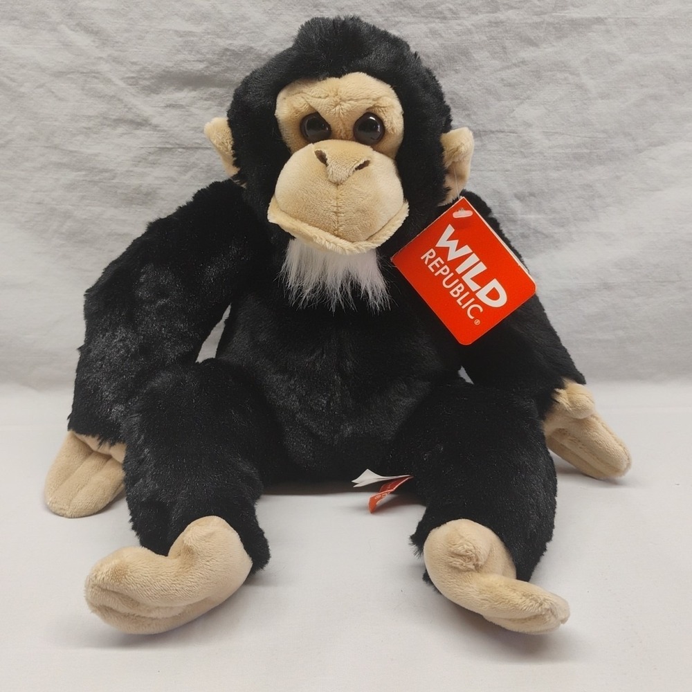 NWT Wild Republic Chimpanzee Cuddlekins‎ Stuffed Animal Monkey Ape Soft Plush